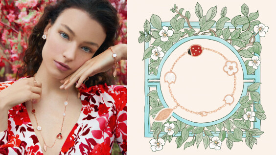 透過藝術家的獨特創意思維,Van Cleef & Arpels梵克雅寶全新珠寶系列Lucky Spring,在春日中更顯自然詩意之美!