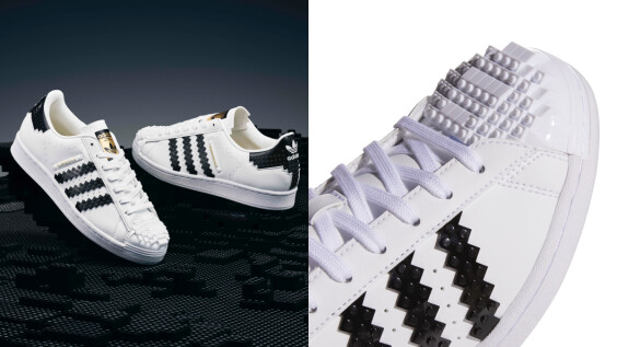 真的Lego adidas Originals聯名小白鞋Superstar！貝殼鞋頭變身樂高積木，點入文章看售價＋開賣日