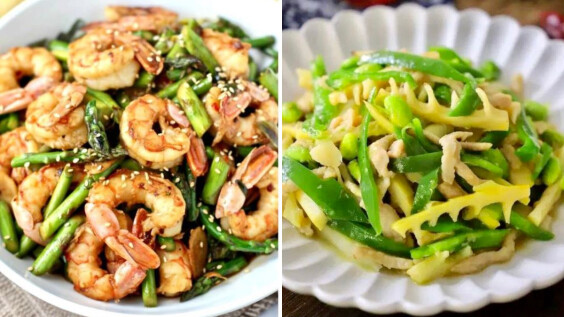 竹筍炒雞肉絲/蘆筍炒蝦仁/豌豆清炒玉米筍,3道筍子快炒低脂料理 食譜來了!