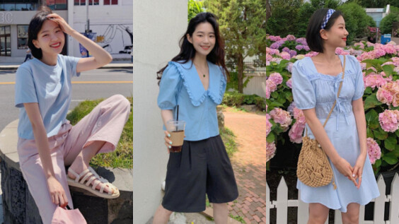 女生夏天穿搭的清新配色!「寶寶藍」 4 種風格提案,氣質甜美、俏皮酷甜,簡單打造好感 LOOK !