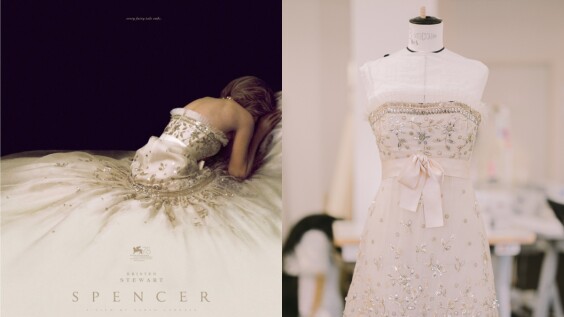Kristen Stewart主演《Spencer》海報絕美禮服出自Chanel之手!近看700小時的手工刺繡細節