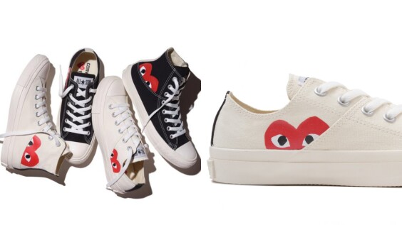 Converse X Comme des Garçons Play最新聯名帆布鞋!愛心臉害羞躲起來太可愛,全球這處限定開賣
