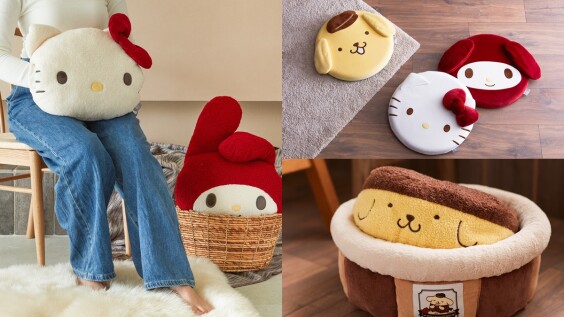Hello Kitty、美樂蒂溫暖你雙手!HOLA首度聯名三麗鷗,63件家居小物超討喜,布丁狗寵物床萌翻