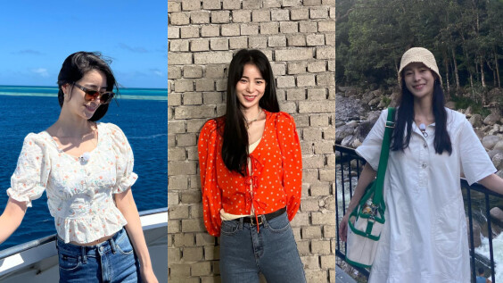 林智妍的好人緣春夏穿搭,仙氣奶白色系、甜美碎花單品這樣搭出好氣質
