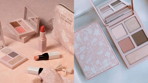 蕾絲刺繡眼影盤太仙!BOBBI BROWN X ULLA JOHSON聯名彩妝全系列氣質裸粉色包裝,不收說不過去
