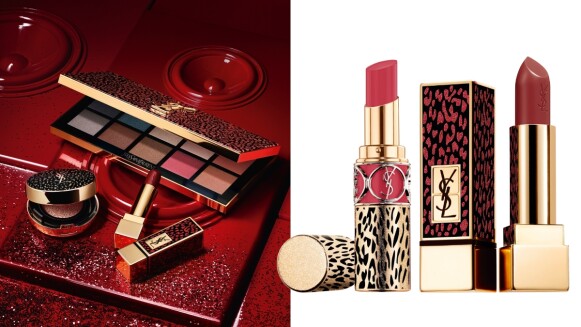 YSL 2020聖誕彩妝主打超性感豹紋,水唇膏#142、金管唇膏#83都是暴動美色