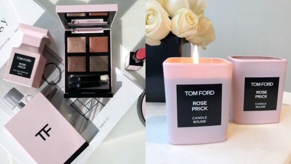 TOM FORD最美玫瑰香水「禁忌玫瑰」推出蠟燭、隨身香氛與彩妝,四格眼影#BODY HEAT保證讓荷包失守