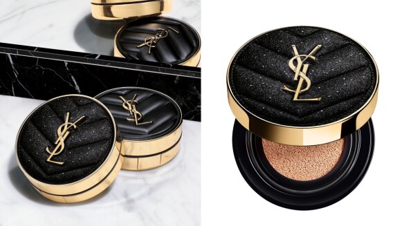 YSL「最美氣墊」恆久完美霧光氣墊粉餅2021首度推出限定版!閃閃發光外殼來自時裝秀布料,宛如手中握著一整片璀璨星夜