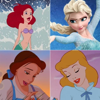 最好頭髮不會亂啦！當迪士尼公主們打回原形後。。。