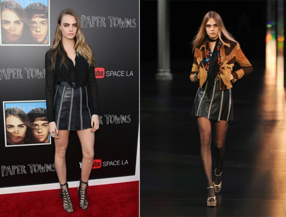 CARA閃亮現身PAPER TOWNS首映，全身都是愛牌____！