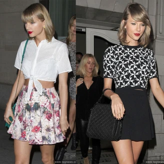 全世界最會詮釋A字短裙的女子：泰勒絲！