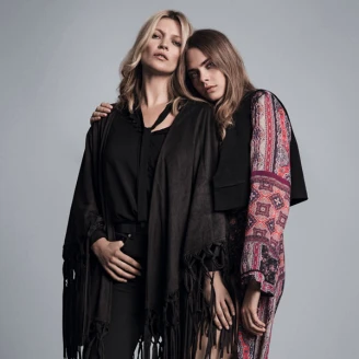 超模終極組合Kate Moss和Cara Delevingne演繹70年代波希米亞風情