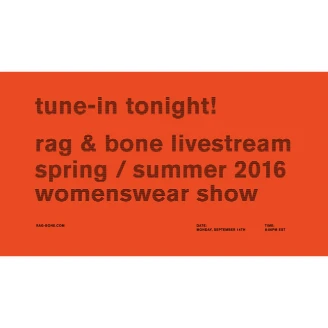 【紐約時裝週Live】Rag &amp; Bone春夏大秀倒數：9月15日正式登場！