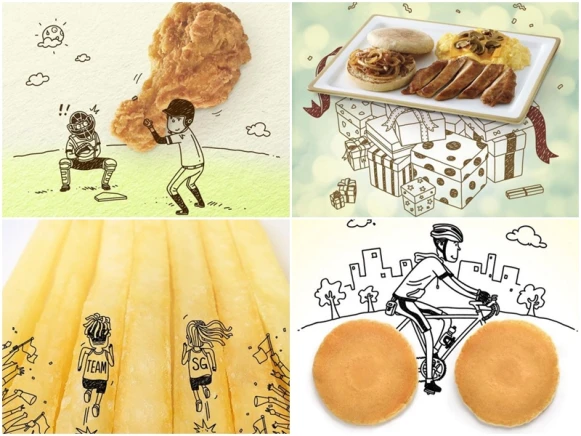 插畫配漢堡美味更加乘！療癒小塗鴉為麥當勞換菜單