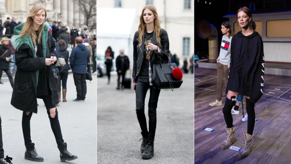 偷學潮模品味！Lexi Boling酷愛中性軍靴打造帥勁造型