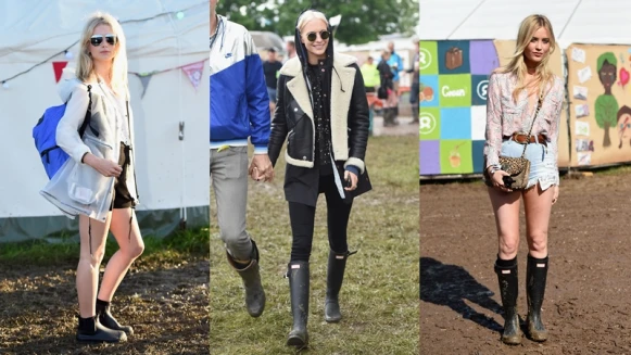 不只雨天可以穿！Glastonbury音樂祭的女星Hunter穿搭特集