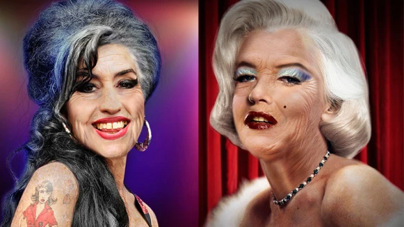 當偶像變得蒼老？！藝術家揭露早逝巨星的年老樣貌