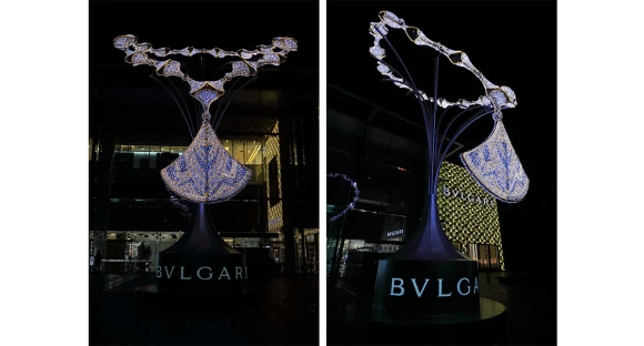 寶格麗Diva Tower奢華閃耀台中大遠百 13米高燈光裝置藝術再現藝術台中 仲夏羅馬之夜共織DIVAS’ DREAM