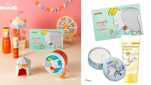 看著小飛象，肌膚都被療癒了！Etude House、DHC、Streamcream都看上它的萌感，聯名商品值得通通打包