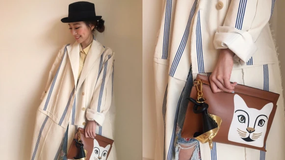 【巴黎時裝週】LOEWE春夏的實驗性風格！Marina示範非度假也能穿出門的法式隨興穿搭