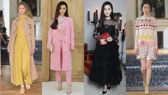 【巴黎時裝週】Valentino的浪漫新時代！范冰冰粉紅造型現身看秀