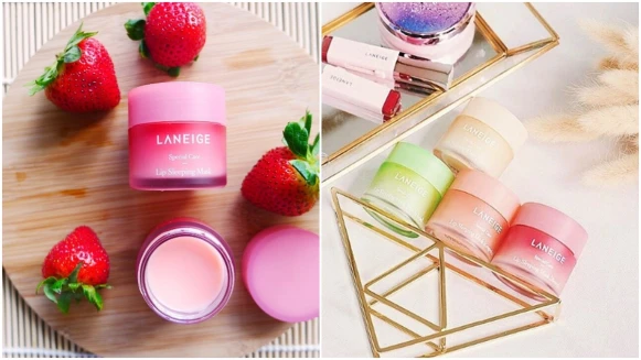 草莓、葡萄柚、青蘋果、香草…韓國蘭芝Laneige睡美人晚安唇膜推耶誕限量版，讓雙唇美味加倍