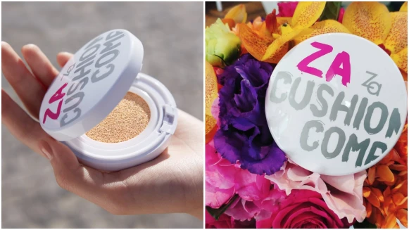 開架中CP值超高，連包裝都時髦！不用瓶瓶罐罐加乘Za裸光亮白氣墊粉餅務必一試