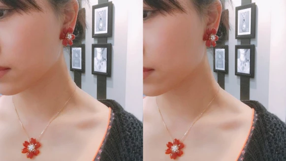 【試戴報告】Van Cleef &amp; Arpels 「聖誕玫瑰」系列珠寶的各種可愛！紅玉髓、縞瑪瑙及青金石三種新風貌