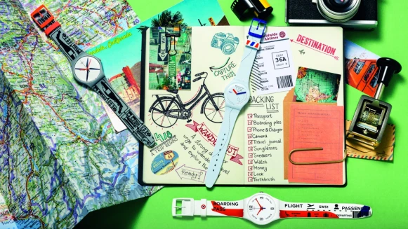 跟著時間去旅行！SWATCH春夏系列飛機、船錨躍上錶帶超級吸睛