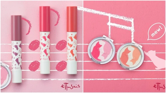 ettusais艾杜紗推出超萌感貓咪腮紅、唇膏，台灣3/1上市