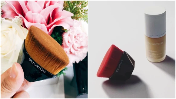 注意，下一支神級粉底刷就是它！不僅零刷痕，還能藏毛孔的植村秀#55五角刷