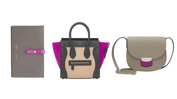 粉彩色太可愛，灰、黑、白太冷調，CÉLINE的桃紫色是知性女孩的情人節禮物首選！