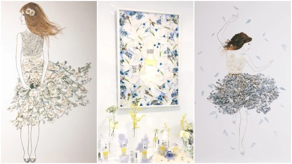 一幅幅押花畫作美得讓人屏息！Melvita蜜葳特透明公園舉辦限時5天的「百合花．光之小屋押花特展」