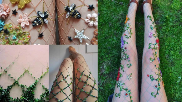 漁網襪怎麼可以這麼仙！紐約藝術家Lirika Matoshi 的手做網襪每件都美到讓人想大叫！