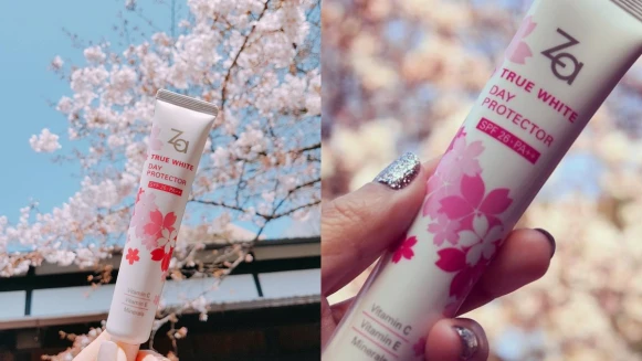 迎接春天的浪漫粉櫻包裝！不用打廣告就熱賣的Za美白防曬霜換上限量版粉嫩櫻花新衣