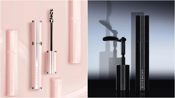 夢幻包裝搭載雙倍濃密的粉紅纖維！先用紀梵希這支粉紅修護打底美睫膏打底，再刷上首創90度彎曲零死角纖長美睫膏實現完美大眼