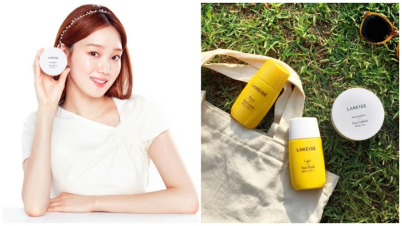 能防曬又同時有棉花糖般柔軟膚觸的「氣墊防曬霜」！女神李聖經代言蘭芝夏日清透防曬系列