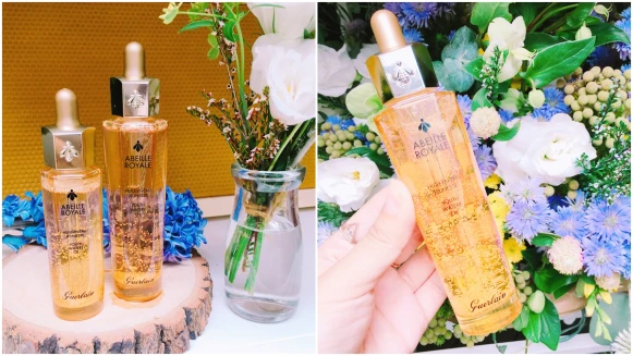 小金瓶多了閃閃發亮的黃金微粒!嬌蘭第二代皇家蜂王乳平衡油質地輕透、效果加倍更好吸收