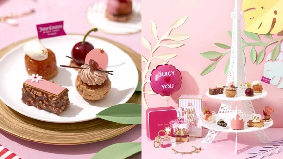 粉紅控的下午茶天堂！台北寒舍艾美北緯25 X JUICY COUTURE推出超夢幻粉紅聯名午茶