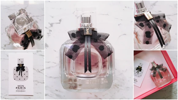 黑色蕾絲點點緞帶加上皮革領帶！YSL最性感的新女香「慾望巴黎淡香水」展現浪漫花都風情