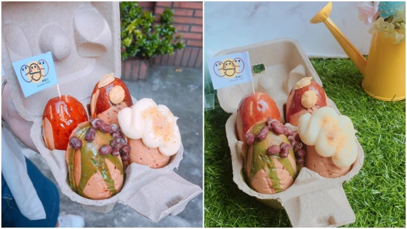 放在雞蛋盒裡的雞蛋！IG爆紅的台中巷弄美食「鮮蛋行」，這麼美的雞蛋糕怎麼捨的吃啦