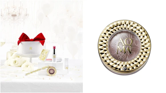 銀白色外盒鑲著金線的包裝,以婚約為題的彩妝系列也太甜蜜!黛珂11月推出秋冬限定永恆之約彩妝組