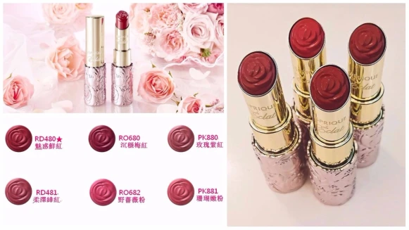 夢幻的薔薇花朵就在唇膏上！超水潤顯色 擦上後綻放迷人漂亮的紅唇！