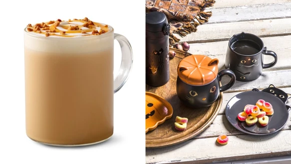 星巴克推出秋季限定「楓糖胡桃風味那堤」！還有超萌萬聖節淘氣黑貓馬克杯、南瓜提袋棉花糖