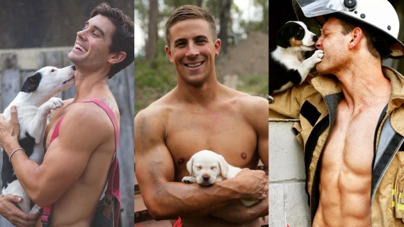 消防猛男再度與毛小孩暖心合體！2018澳洲消防員月曆真的太犯規