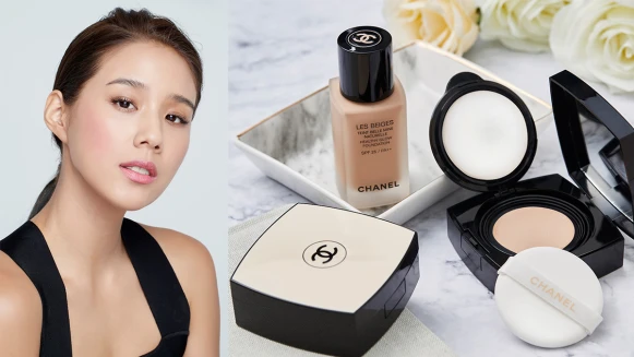 網紅名模Angelina的無瑕光透蜜桃果凍肌，不靠彩妝師，靠香奈兒果凍粉餅+ 4UP美妝步驟輕鬆搞定！