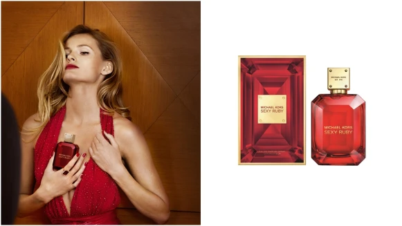 方眼紅寶石絕美瓶身，經典金色方型瓶蓋！MICHAEL KORS全新Ruby女伶淡香精太美太性感讓人好想要收藏