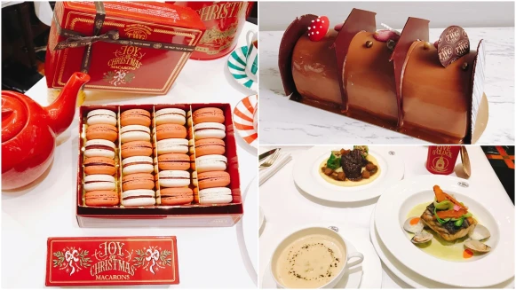 「牛奶巧克力外層包裹超ㄉㄨㄞ的慕斯和布蕾，綿密口感好吃到想流淚」TWG推出節慶木材蛋糕，還有一系列耶誕茶香限定套餐