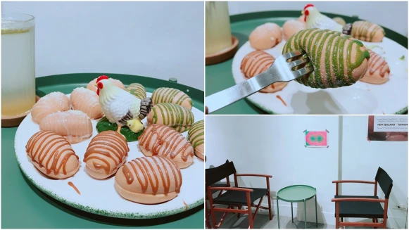 「又扎實又鬆軟這顆雞蛋糕吃起來很不一樣」台中孵雞蛋糕有帕瑪森芝士、抹茶煉乳、焦糖海鹽3種口味