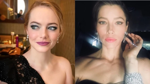 有份量又兼顧時髦感！層疊鑽石手鍊、垂墜式鑽石耳環… 2018年金球獎女星們的紅毯珠寶造型